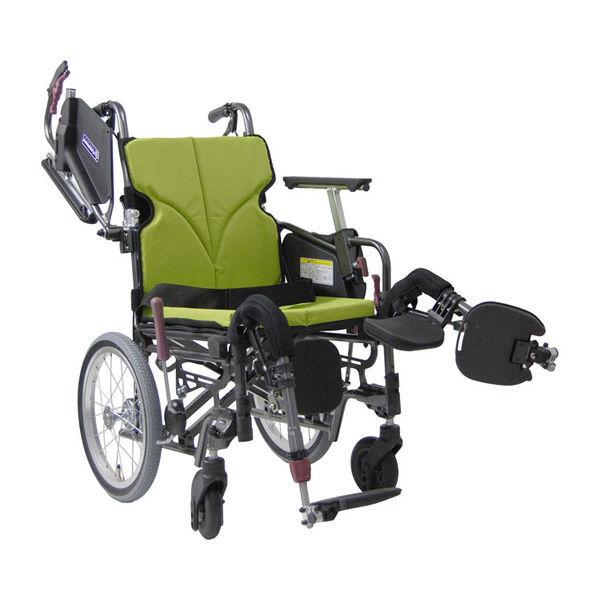 カワムラサイクル モダンC A9_緑チェック KMD-C16-40EL-SH 介助式 【車いす】介援隊カタログ W2217（直送品）