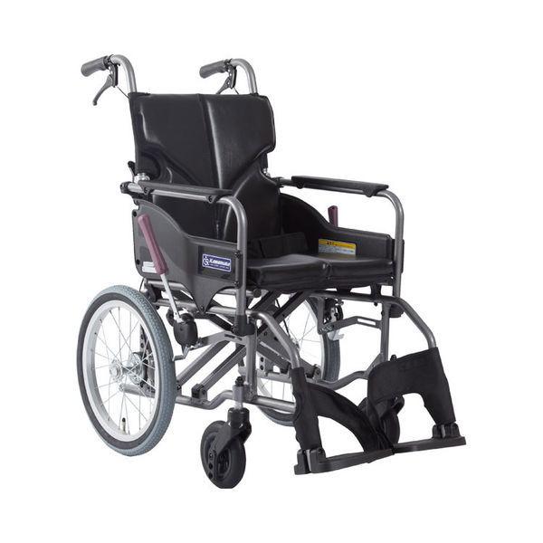 KAWAMURA 介助用車椅子 黒 LOHACO - カワムラサイクル モダンA No.19_黒 KMD-A16-40-SH 介助式