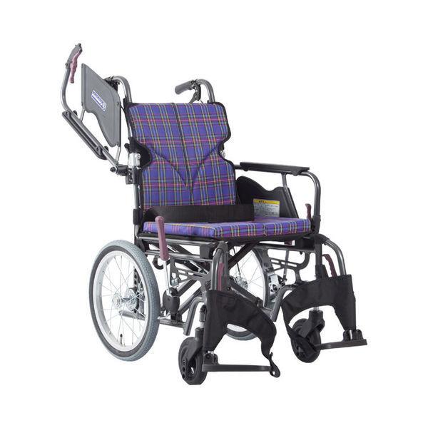 カワムラサイクル モダンB A11_紫チェック KMD-B16-40-SL 介助式 【車いす】介援隊カタログ W2217（直送品） 44,328円