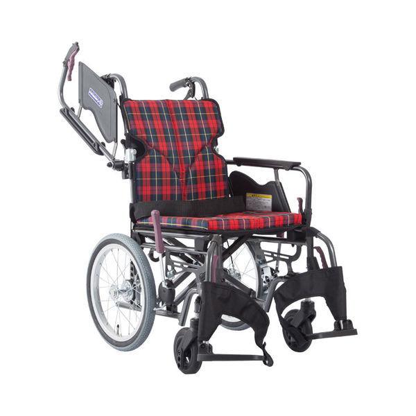 カワムラサイクル モダンB A10_赤チェック KMD-B16-42-LO 介助式 【車いす】介援隊カタログ W2217（直送品） 44,328円