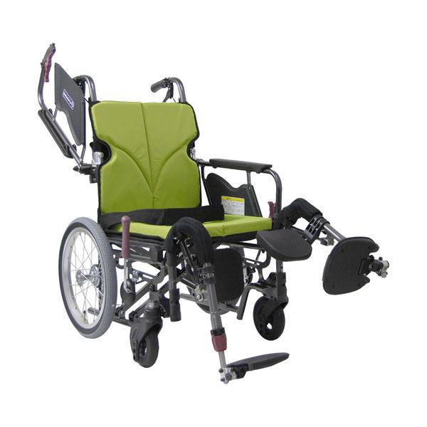カワムラサイクル モダンB No.68_黒メッシュ KMD-B16-42EL-SL 介助式 【車いす】介援隊カタログ W2217（直送品）
