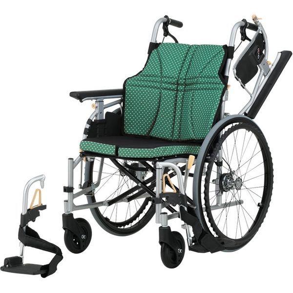 LOHACO - 日進医療器 アルミ自走車いす ウルトラ 座幅45 グリーン NA 