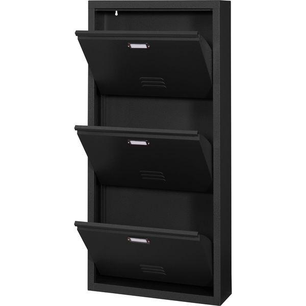 エコパッケージ！東谷 シューズラック 3段 幅500×奥行150×高さ1060mm ブラック TPN-33BK 1台（直送品） トレイルランニング