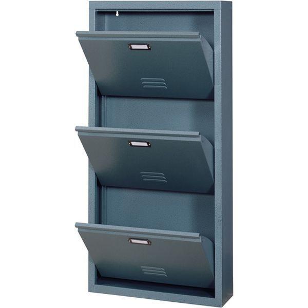 口コミで人気急上昇！東谷 シューズラック 3段 幅500×奥行150×高さ1060mm グリーン TPN-33GR 1台（直送品） 介護靴 ゴム