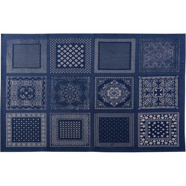 LOHACO - 東谷 ラグ 1300×1900mm ブルー TTR-152BL 1枚（直送品）