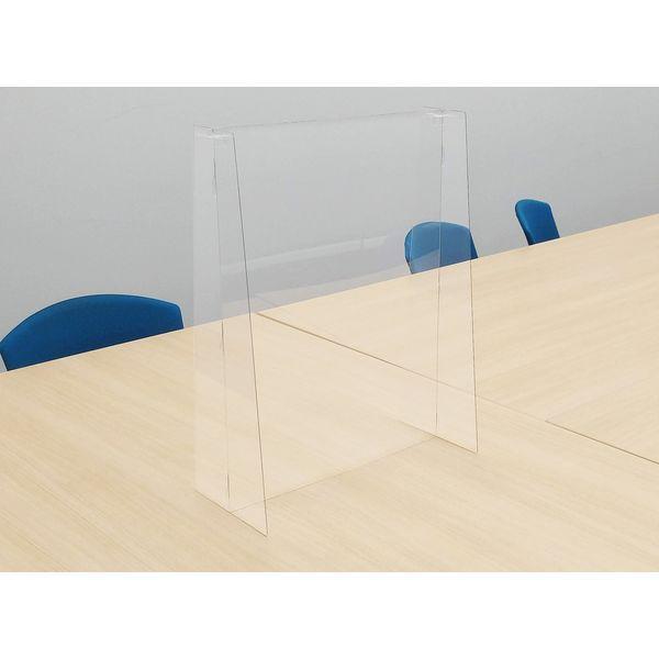 フジテックス 飛沫防止 透明PETパーテーション Sサイズ 幅445×奥行200×高さ580mm クリア（飛沫防止） 1セット（10枚入）（直送品）