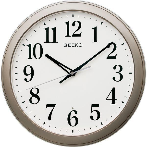 セイコータイムクリエーション SEIKO メーカー再生品 夜でも見える アナログ時計 電波時計 KX258N 掛時計 1個 薄グレーメタリック 直送品 国内送料無料