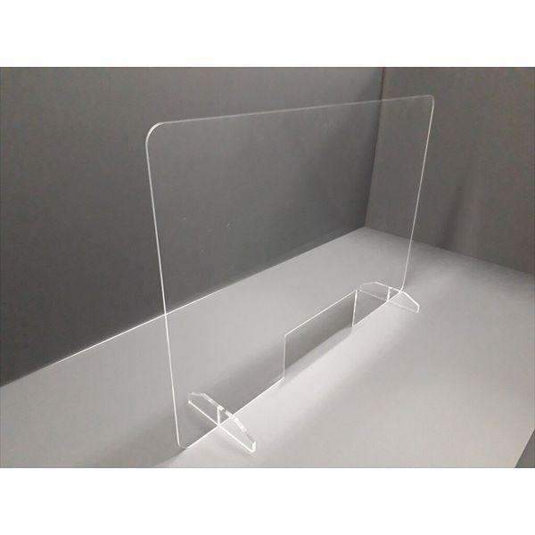 フジテックス 飛沫防止 透明アクリルパーテーション Cタイプ 幅900×奥行200×高さ600mm 2016097012 （飛沫防止・飛沫対策） 1台（直送品）
