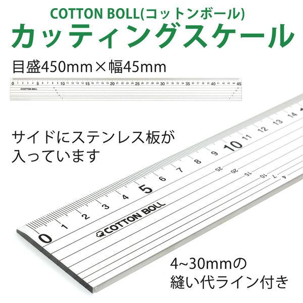 カッティングスケール 45cm 黒 【定規】 LH430121-1 5本（直送品）