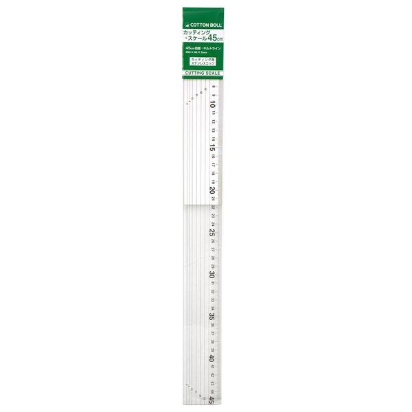 カッティングスケール 45cm 黒 【定規】 LH430121-1 5本（直送品）