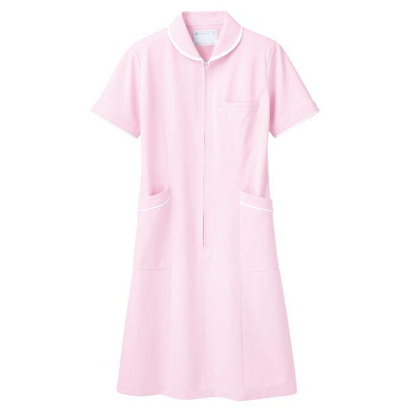 住商モンブラン ナースワンピース（半袖） 医療白衣 ピンク/白 3L 73-1554（直送品） 5,840円