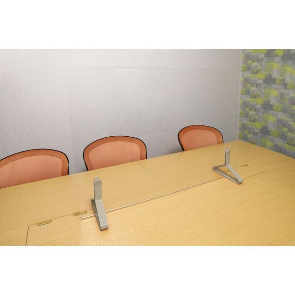 ワーズウィズ レッサースタンド 飛沫防止 パネル L 穴無し クリア×アイボリー WW-033 1枚（直送品）