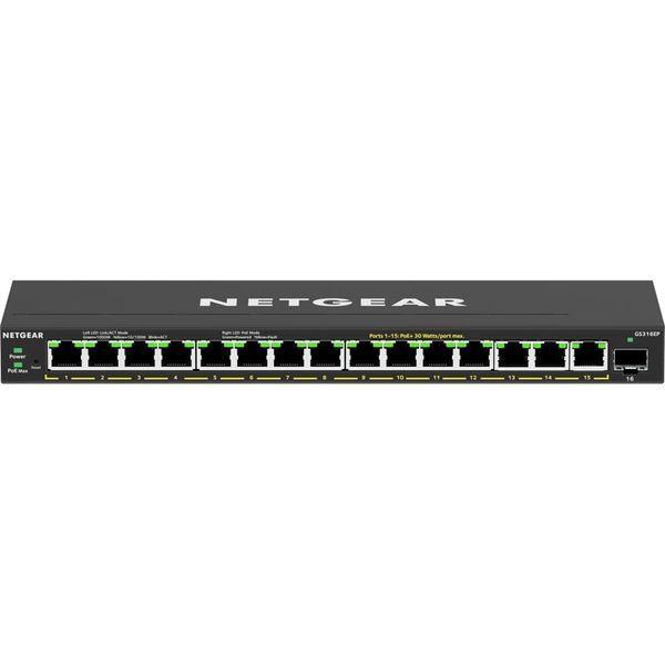 NETGEAR ＳＯＨＯ／家庭向けＰｏＥ＋対応　（１８０Ｗ）　ギガビット１５ポート　ＳＦＰ　１スロット　アンマネージプラススイッチ（直送品） 43,853円