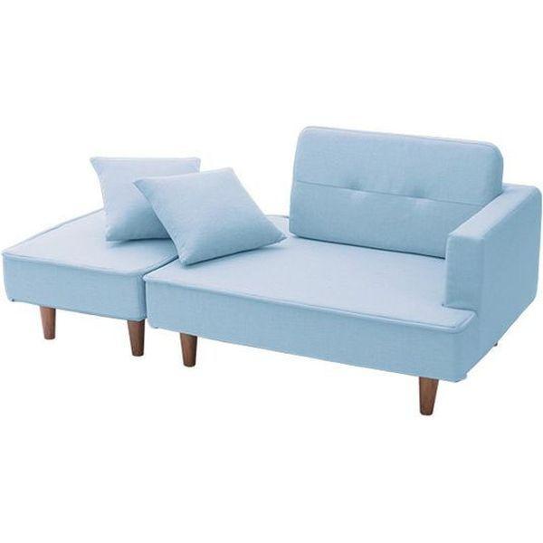 セルタン 組み合わせ コンパクトソファ 2人掛 ファブリック 幅935mm ダリアンライトブルー A969p-605LBL 1セット（直送品）