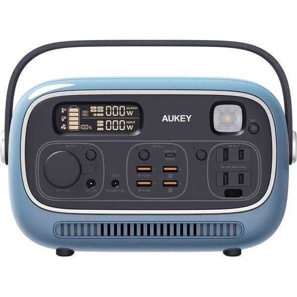 AUKEY オーキー ポータブル電源 Power Studio 297wh 満点の PS-RE03-BU 300 人気ショップが最安値挑戦 直送品 ブルー