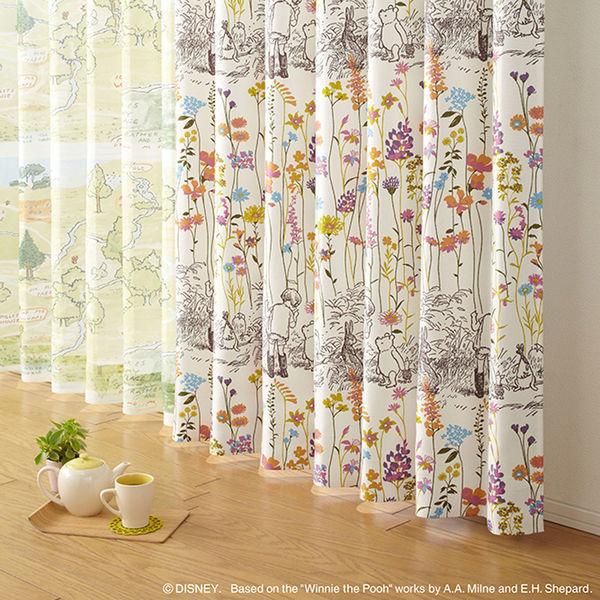 スミノエ DISNEY セミオーダー カーテン プー ガーデンプレイス 2600×1800mm ピンク １セット(2枚入)（直送品） 33,669円