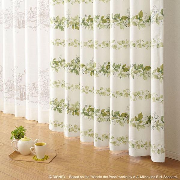 スミノエ DISNEY セミオーダー カーテン プー リース 2300×950mm グリーン １セット(2枚入)（直送品） 28,057円