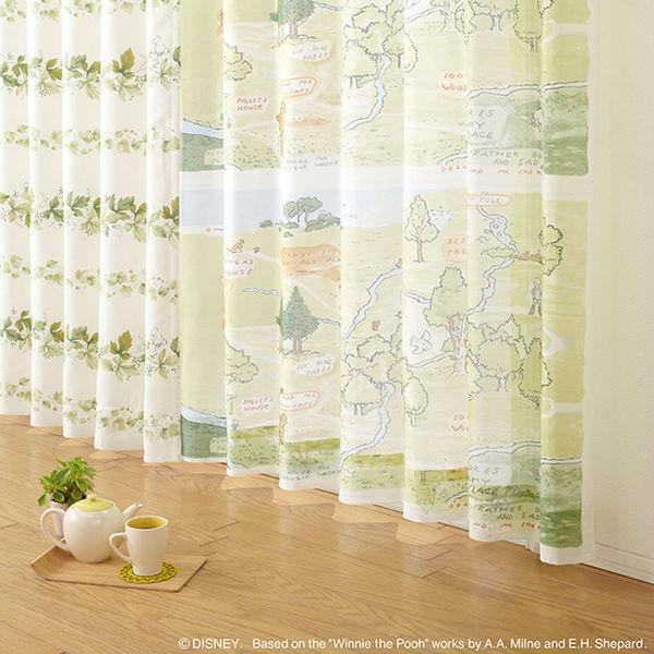 スミノエ DISNEY セミオーダー レースカーテン プー 100エーカーノモリ 3000×1240mm ミックス １セット(2枚入)（直送品）