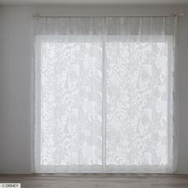 スミノエ DISNEY セミオーダー レースカーテン プリンセス ハイホーボイル 1200×1140mm ホワイト １セット(2枚入)（直送品）