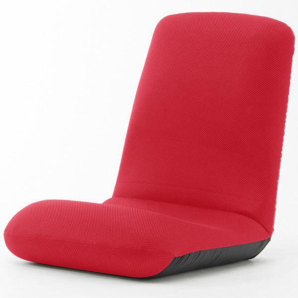 セルタン　座椅子　和楽チェア　Lサイズ　幅430×奥行580〜1000×高さ130〜570mm　メッシュレッド　（直送品）