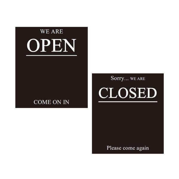 ファースト 【（看板）スタンドスチールプレート用】 マグネットシート（両面分） OPEN/CLOSE 02 ブラック　1セット(各1枚入)（直送品）