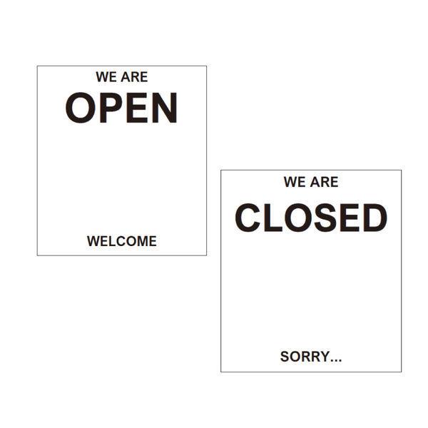 ファースト 【（看板）スタンドスチールプレート用】 マグネットシート（両面分） OPEN/CLOSE 01 ホワイト　1セット(各1枚入)（直送品）