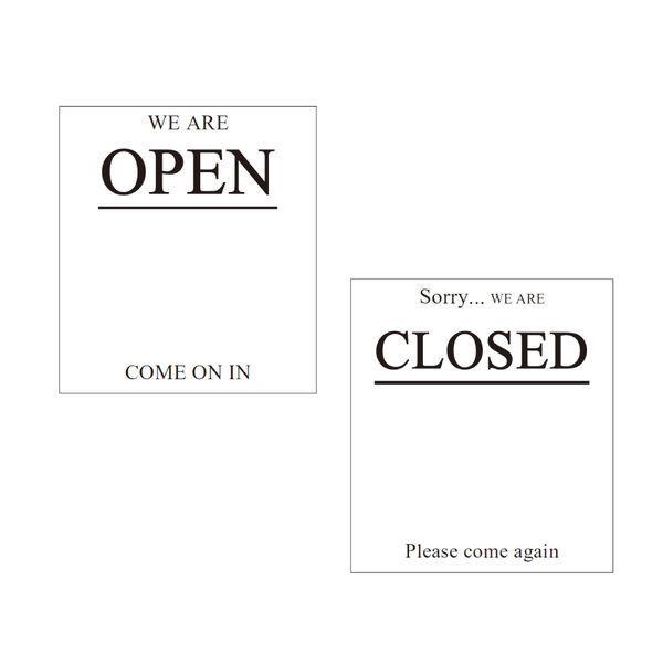 ファースト 【（看板）スタンドスチールプレート用】 マグネットシート（両面分） OPEN/CLOSE 02 ホワイト　1セット(各1枚入)（直送品）
