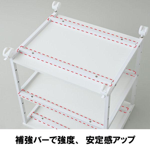 LOHACO - YAMAZEN プリンタワゴン OAラック 3段 キャスター付 高耐荷重
