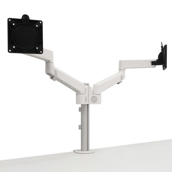 CBS ポストマウント方式 モニターアーム 2台用 ホワイト CBS Lima Dual White 1セット（直送品） 43,477円