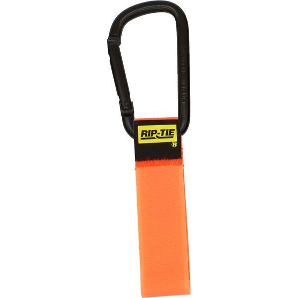 RIP-TIE（リップタイ） ケーブルキャリアー(カラビナ8cm :黒）25.4mmX228.6mm 10本入 ネオンオレンジ（直送品） 6,401円