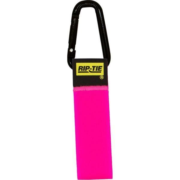 RIP-TIE（リップタイ） ケーブルキャリアー(三角カラビナ:黒）25.4mmX228.6mm　10本入 ネオンピンク（直送品）