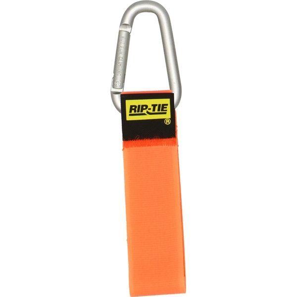 RIP-TIE（リップタイ） ケーブルキャリアー(三角カラビナ:銀）25.4mmX228.6mm　10本入 ネオンオレンジ（直送品）