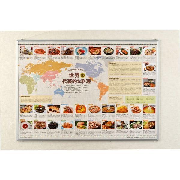 【社会科・地図教材】世界の食文化地図 パネル版 全教図 1組（直送品）