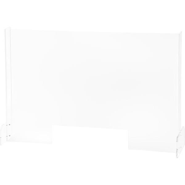 ワーズウィズ アクリル パーテーション L 穴あり 幅900×奥行200×高さ600mm WW-016 （飛沫防止・飛沫対策）1個（直送品）