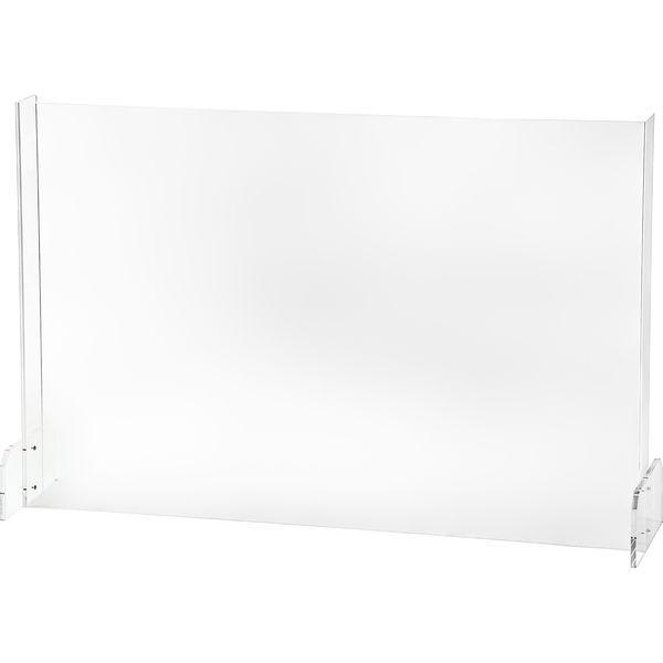 ワーズウィズ アクリル パーテーション L 穴なし 幅900×奥行200×高さ600mm WW-015 （飛沫防止・飛沫対策）1個（直送品）