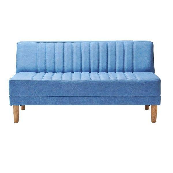 LANDSEAT ミーティング・LDソファ DAY 2.5人掛 ナチュラル脚 肘なし PVC 幅1400×奥行700×高さ700mm 1脚（直送品）