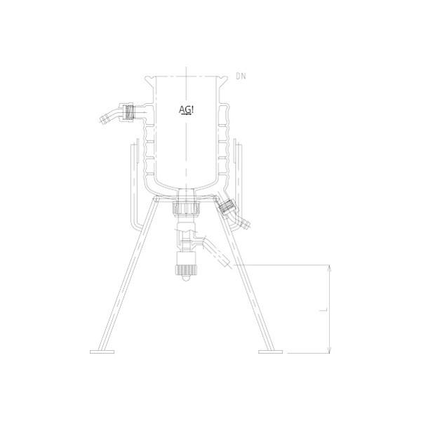 旭製作所 二重管式反応容器用架台 3984-500 1個 62-2116-37（直送品）