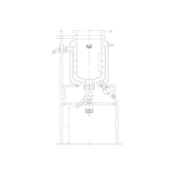 旭製作所 三重管式反応容器用架台 3986-300 1個 62-2116-41（直送品）