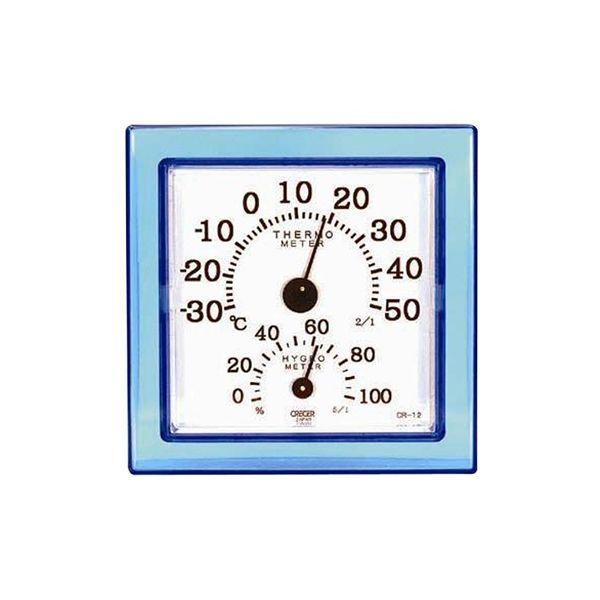 クレセル 温湿度計クリア・ミニブルー CR-12B 1個 62-3966-08（直送品）