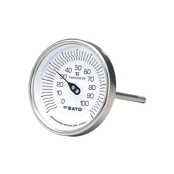 佐藤計量器製作所 バイメタル式温度計 0〜200℃ 50L BM-T-90S 1個 61-0065-90（直送品）