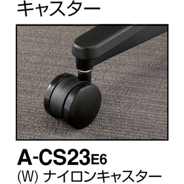 ミトラ2 布 スタンダードバック ランバー無 サークル肘 黒脚 ナイロンキャスター ブラック×ダークグレージュ １脚（直送品） 【ｍｍ】