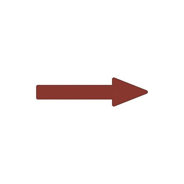 アズワン 配管識別方向表示ステッカー 「→（暗い赤）」 貼矢46 193246 1組（10枚） 61-3408-95（直送品）