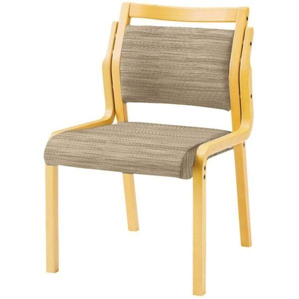 【軒先渡し】オリバー　介護用チェア　肘無・取手付タイプ　オリーブ/ナチュラル　高機能ビニールレザー　1脚（直送品）