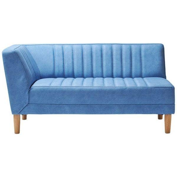 LANDSEAT ミーティング・LDソファ DAY 2人掛 ナチュラル脚 右肘付 PVC 幅1400×奥行700×高さ700mm 1脚（直送品）