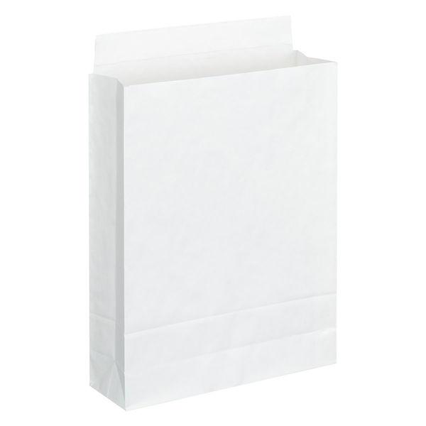「現場のチカラ」 スーパーバッグ 宅配袋（紙製） 白 大サイズ 封かんシール付 1セット（200枚：100枚×2） オリジナル