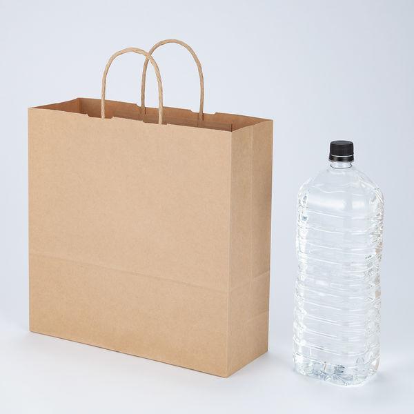 丸紐 クラフト紙手提袋ベーシック 320&times;320&times;115 茶 1セット（900枚：300枚&times;3箱）  オリジナル