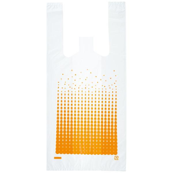 アスクル　中身が透けにくい　ケアルックデザイン　レジ袋　イエロー　8号　1セット（1000枚：100枚入×10袋） オリジナル