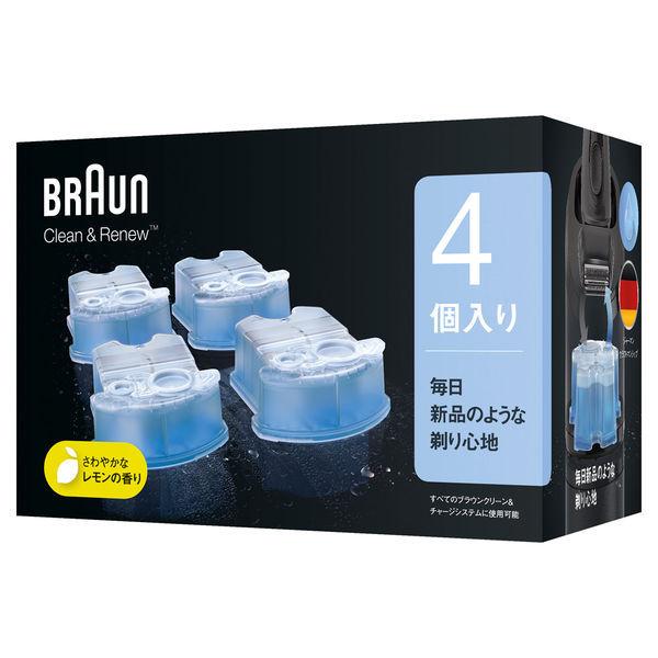 ブラウン BRAUN アルコール洗浄液 クリーン＆リニュー交換カートリッジ 4個入り メンズシェーバー用 CCR4 CR 1個 P＆G