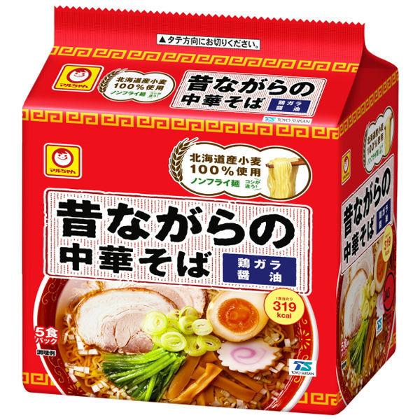 袋麺 マルちゃん 昔ながらの中華そば しょうゆ（醤油）味 1セット（5食パック×1） ノンフライ麺