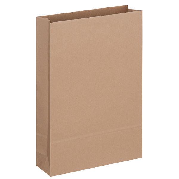 「現場のチカラ」 アスクル フラップなし宅配袋（紙製） 茶 大サイズ 封かんシールなし 1パック（10枚入） オリジナル